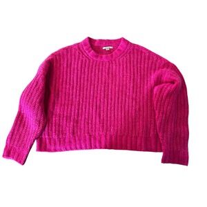 American Eagle‎ Womens Sweater XL Extra Large Pink Knit Cropped Pullover